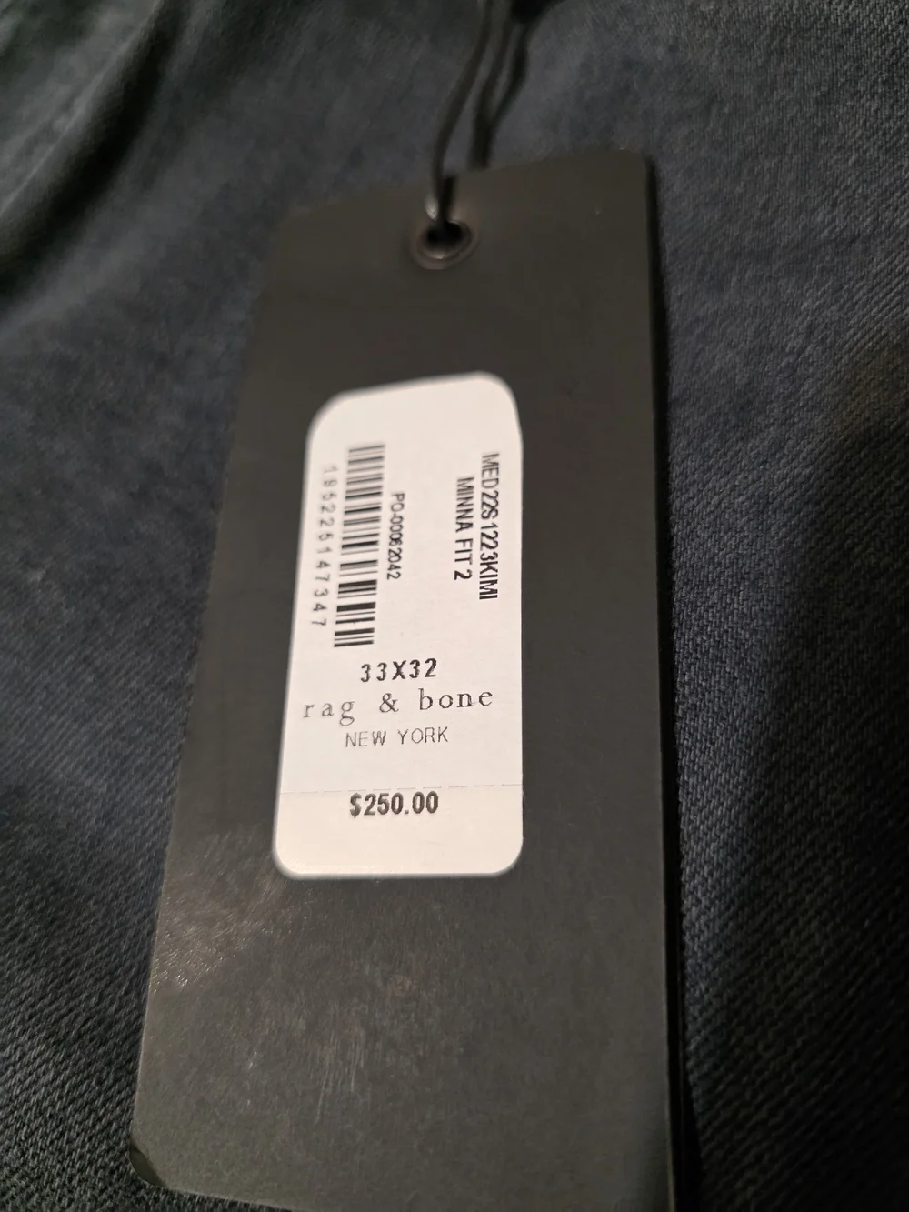 NWT! Rag & Bone Fit 2 Jeans 33wx32l